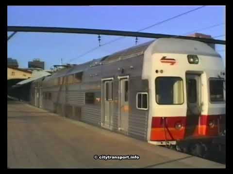 Old video of Cityrail V set departing Central station 1991