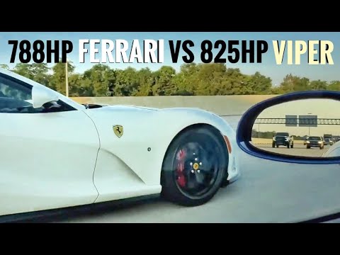 Ferrari 812 vs VIPER | Snake bites Horse