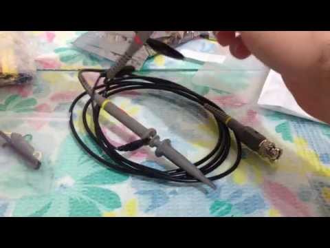 2pcs P6100 DC-100MHz Oscilloscope Tester Scope Clip Probe