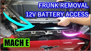 frunk removal, 12 V battery access, fuse box access | Ford Mustang Mach E