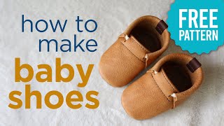 HOW TO MAKE leather BABY SHOES - Step by Step Tutorial