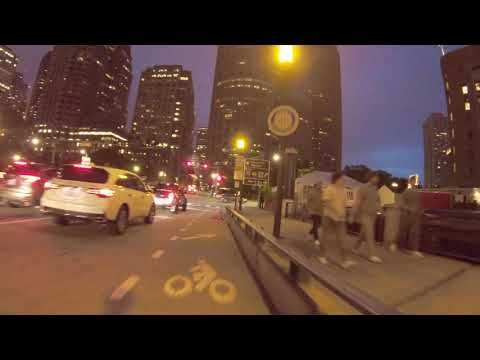 [4K] Friday Night Ride: Boston Seaport District Nightlife.