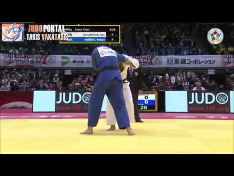 Judo Grand Slam Tokyo 2014 Semifinal o100kg SHICHINOHE Ryu (JPN) vs. SAIDOV Renat (RUS)