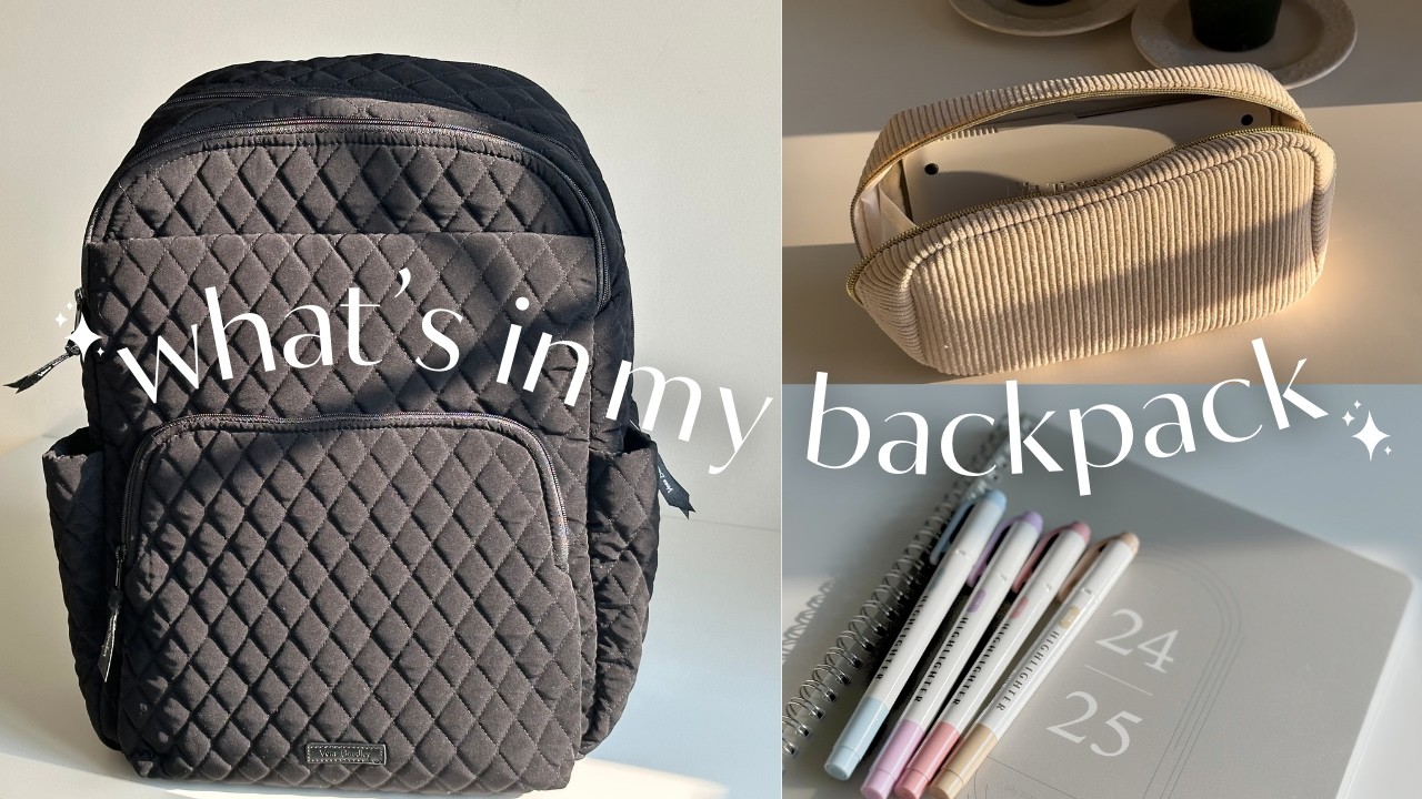 what’s in my backpack 2024 | college edition, pencil case tour, aesthetic stationery, uni essentials