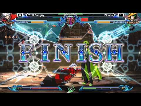 Blazblue: Chrono Phantasma @ TSB 10/26 - Troll Badguy (Ragna) vs Zidane (Terumi)
