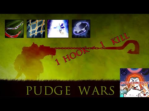 PUDGE WARS ( 1 HOOK = 1 KILL ) GAMEPLAY - DOTA 2