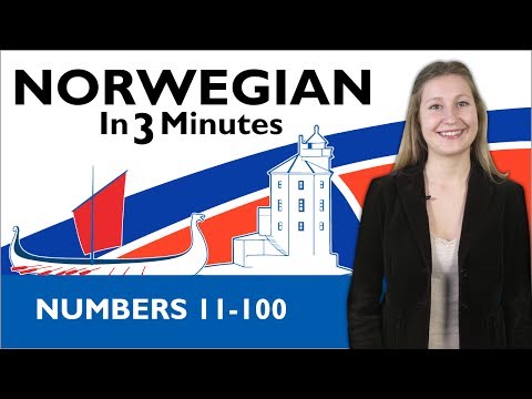 Learn Norwegian - Norwegian in Three Minutes - Numbers 11-100