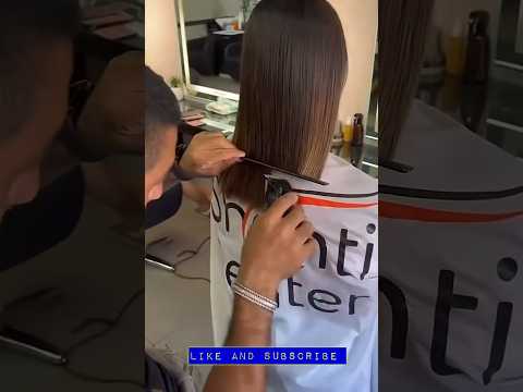 Girl gets long to short haircut with Clippers in Barbershop 💈  #hairstyle #haircut #longhair