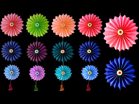 Beautiful Flowers Wall Hanging | Paper Flower Crafts Wall HANGING #Papercraft #Deepanjalikitchen