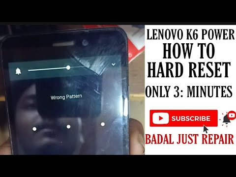 LENOVO K6 POWER HOW TO HARD RESET LENOVO K33a42 hard reset 😱😱😱😱😱😱