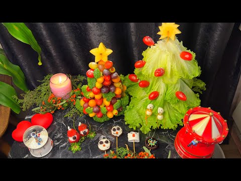 Christmas Tree Made of Fruits, Veggies & Chocolate | Easy Holiday Ideas🎄🌟🎅🏻