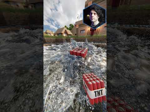 Ultra Realistic Water VS TNT in Minecraft RTX #minecraft #shorts