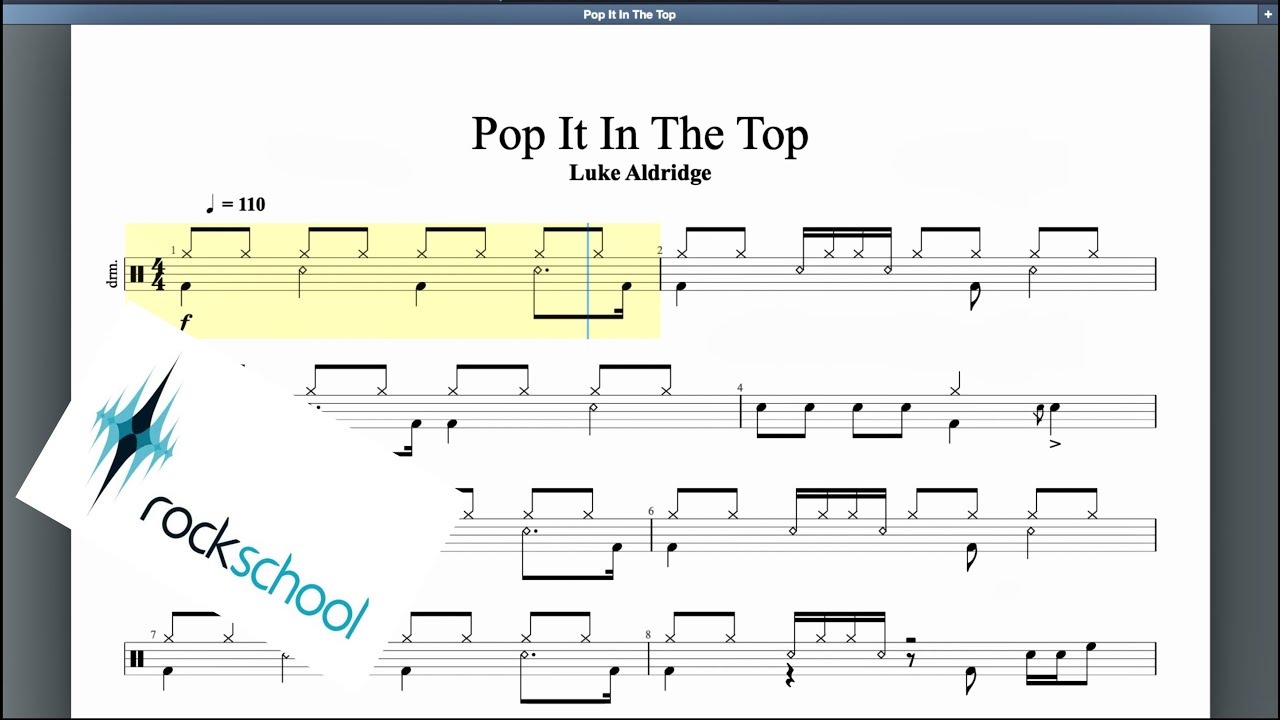 Pop It In The Top Rockschool Grade 6 Drums