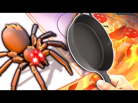 JUMPING SPIDERS ARE IN MY KITCHEN! - Kill It with Fire Gameplay