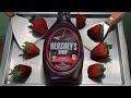 ASMR Hershey S Chocolate And Fresh Strawberry Ice Cream Rolls No Talking