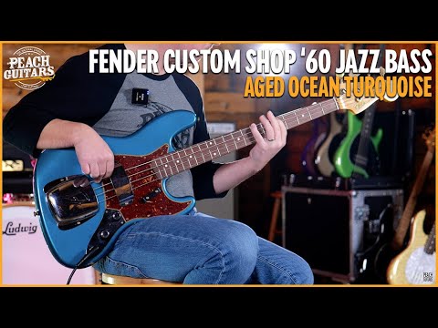 Fender Custom Shop Limited 60 Jazz Bass - Relic Aged Ocean Turquoise image 13