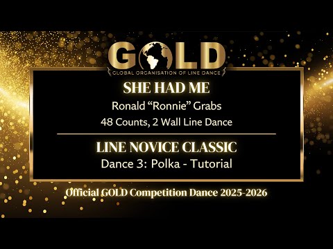 GOLD 2025 Line Novice Classic - Dance 3: Polka "She Had Me" - Tutorial without music