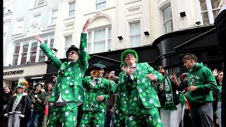 Wild Scenes on Grafton Street Yesterday as (Fast Hands) Perform "Crazy World" on St Patrick's Day 