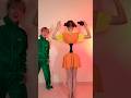 Squid game doll corset challenge green light red light