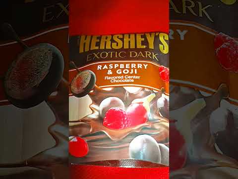 Hershey's Exotic Dark Raspberry and Goji Flavoured chocolate #hersheys #chocoshort #shorts