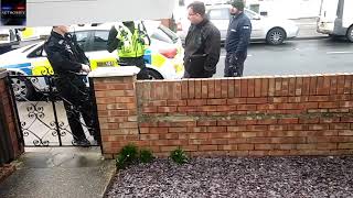 police and bailiff fail trying to install a prepaid gas meter