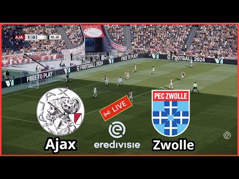 Ajax Amsterdam vs pec Zwolle Live Eredivisie Full Match Today Simulation Gameplay PC