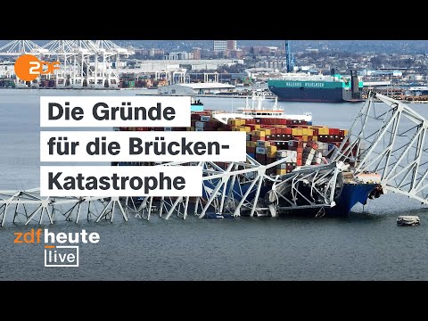 Video Thumbnail: Brücken-Kollaps in Baltimore: Wie es zur Schiffskollision kommen konnte | ZDFheute live