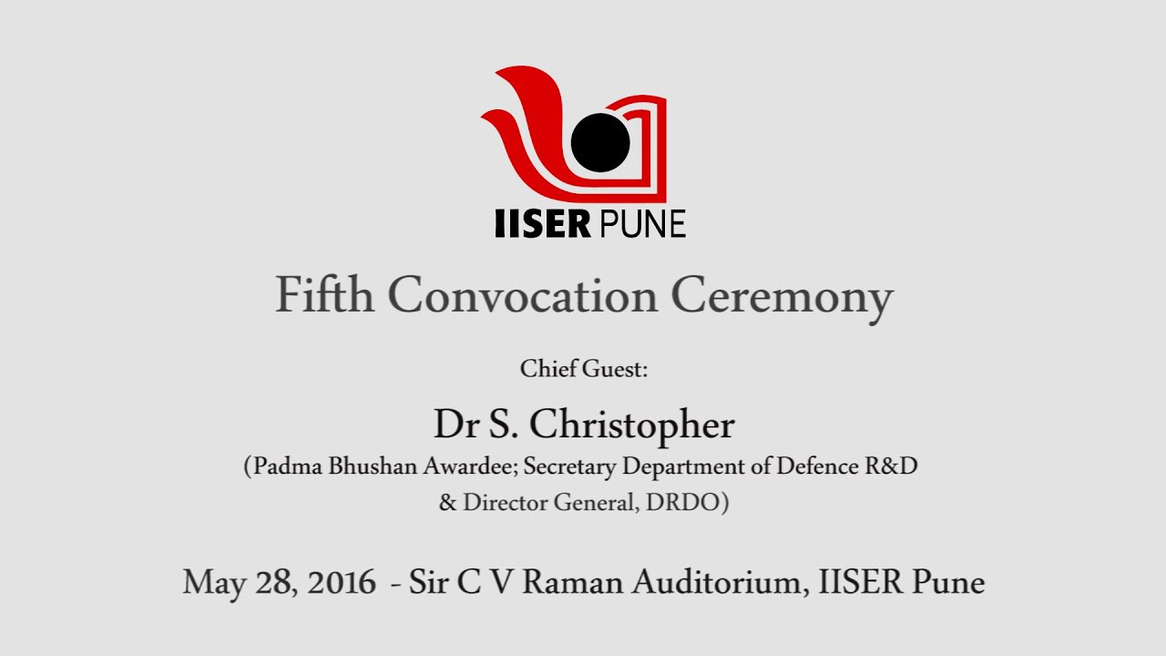 5th Convocation, IISER Pune