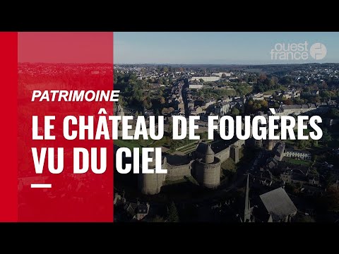 L'immense château de Fougères vu du ciel