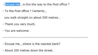 تعليم اللغة الانجليزية للمبتدئين بالصوت والصورة الدرس 12 كيف تسأل عن الاتجاهات بالانجليزي