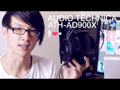 Audiofilinės ausinės Audio-Technica ATH-AD900X High-Fidelity Open-Back Headphones, juodos video