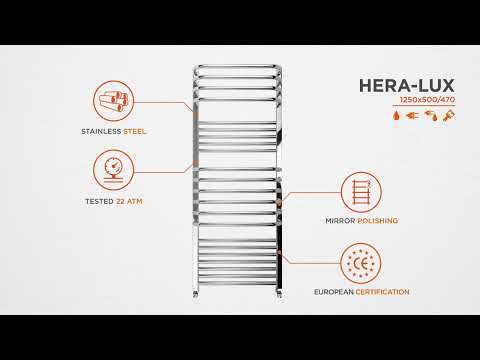 Водяной полотенцесушитель Mario Гера-Люкс 1.2.0502.03.P (4820111352227, 1250x500, хром/сатин/белый глянец/черный матовый/золото/бронза)