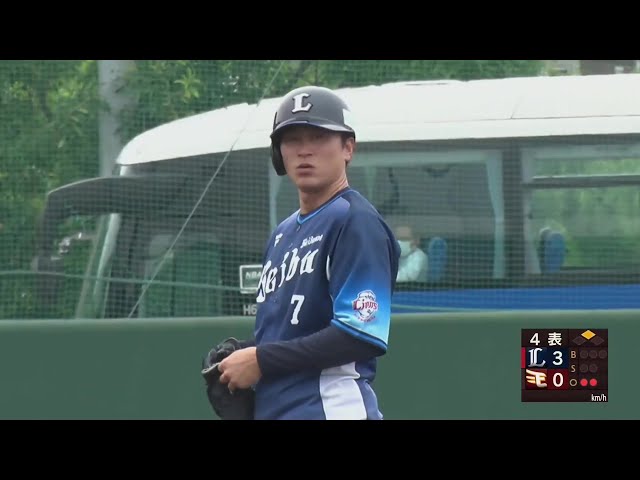 【ファーム】ライン際へ上手く運んだ!! ライオンズ・金子侑司の2点タイムリー!! 2024年6月28日 東北楽天ゴールデンイーグルス 対 埼玉西武ライオンズ