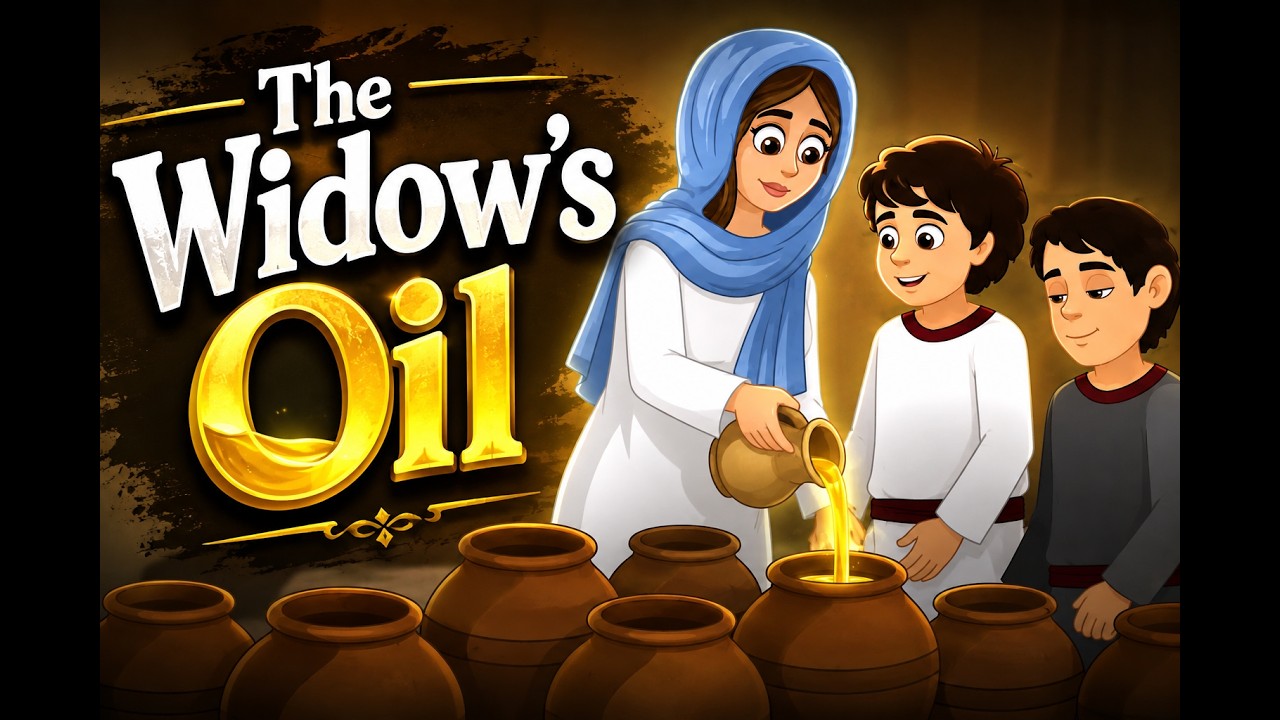 The Widow's Oil: God’s Miracle of Never-Ending Provision | 60-Second Kids Bible Story 2 Kings