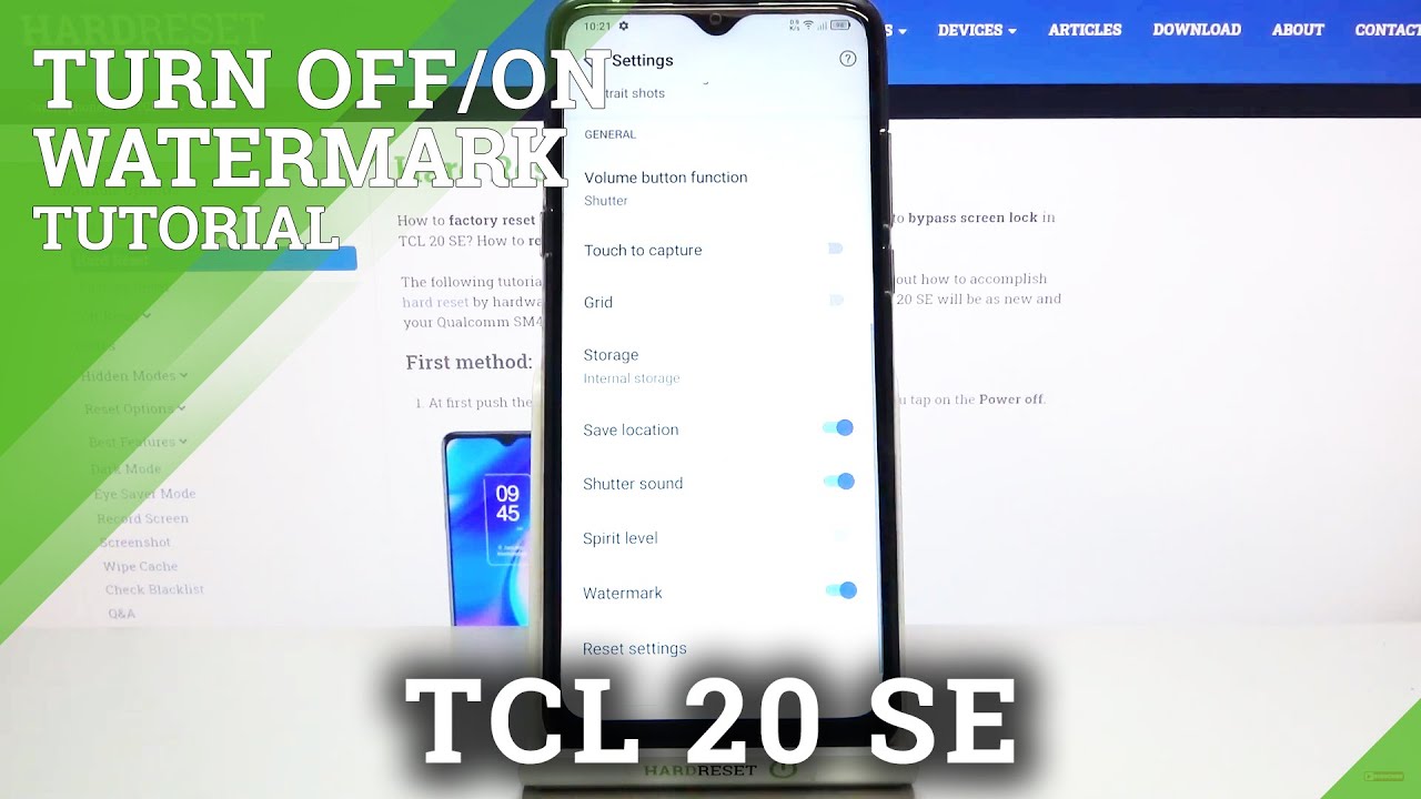 How to Add Camera Watermark in TCL 20 SE – Add / Remove Watermark