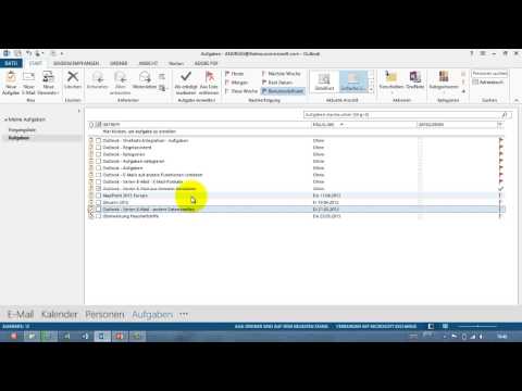 Outlook - Einfache Aufgaben - Überblick - Teil 1