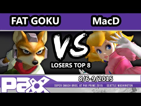 PAX Prime 2015 - FatGoku (Fox) Vs. MacD (Peach) - Losers Top 8