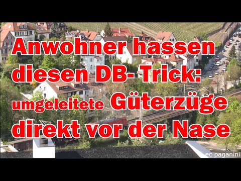 Anwohner hassen diesen Trick! Umgeleitete Güterzüge 'direkt vor der Nase'- rollen vor dem Häusle