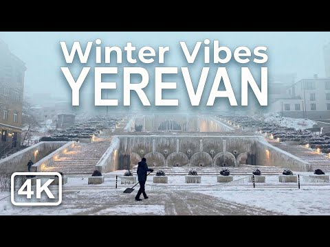 🇦🇲 [4K] Yerevan, Armenia – Winter 2026 (8 AM) | Walking Tour: Republic Square, Northern Ave, Cascade