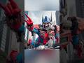 Ironman And Spiderman Optimus Prime And Bumblebee Transformers Marvel Animation