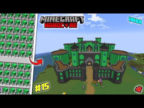 I Built an Emerald Castle in Minecraft Hardcore ( #15 )