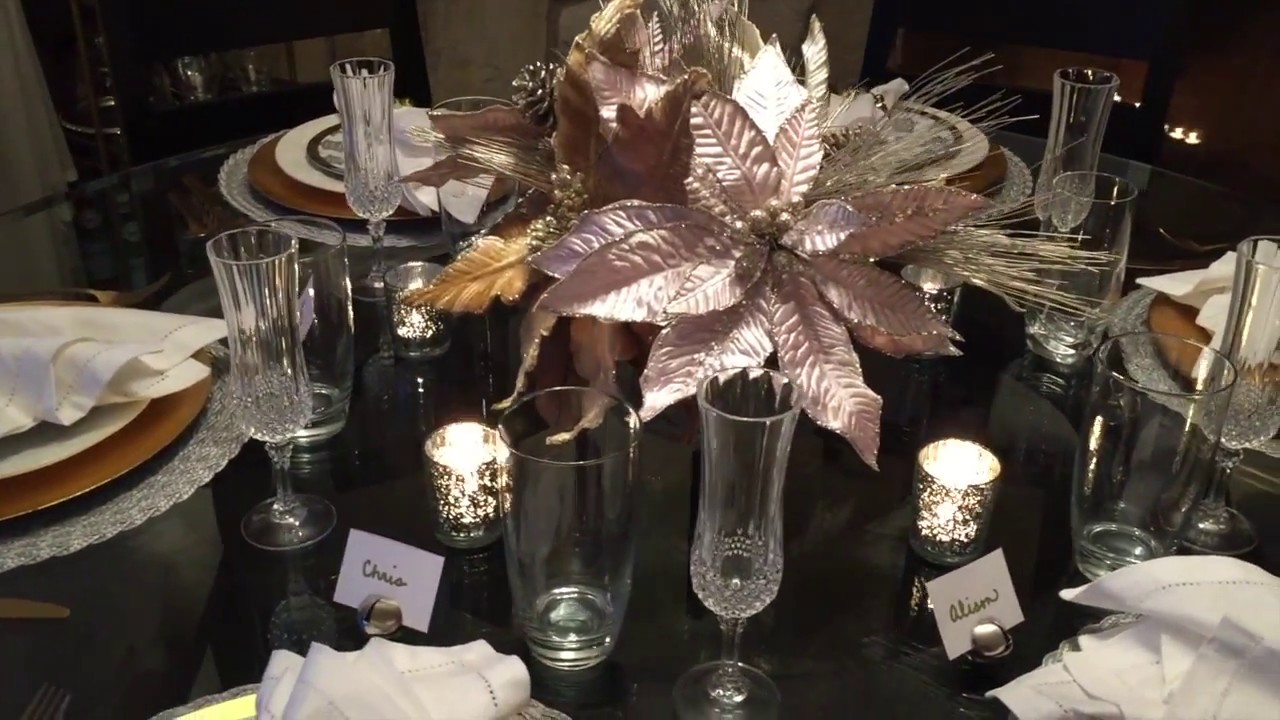 Silver & Gold Holiday Tablescape