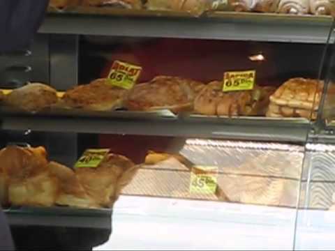 Belgrade Zeleni Venac square eating Bakery Baget pricelist and the offers footage 003