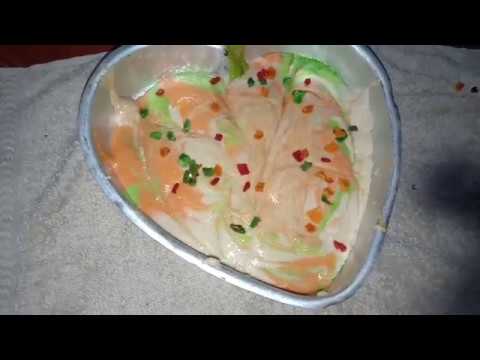 Eggless colorful wheat cake.