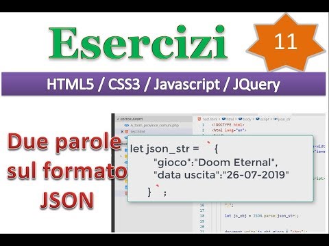 Esercizi JQuery - CSS3 - HTML5 ITA 11: AJAX - drop down list coordinate (json)