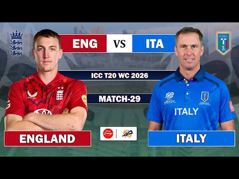 ENGLAND vs ITALY T20 WORLD CUP 29TH MATCH LIVE | ENG vs ITA LIVE MATCH COMMENTARY