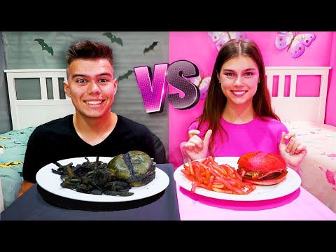 Black vs Pink Color Challenge with Nastya and Friends