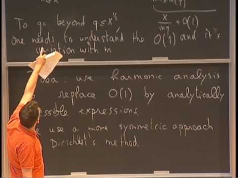 Distribution of arithmetic functions (2/6), Emmanuel Kowalski (ETH Zuerich) [2015]