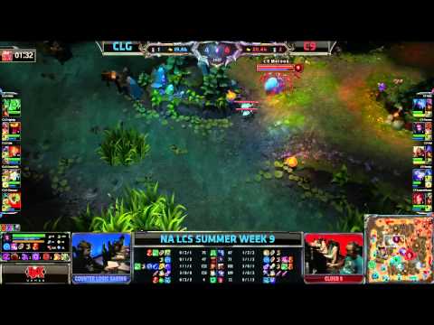 CLG (Counter Logic Gaming) vs Cloud 9 (C9) || Super week NA LCS Summer 2013 W9D2 || Full Game HD