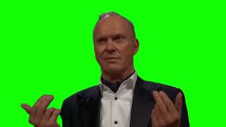 Michael Keaton at the Oscars green screen